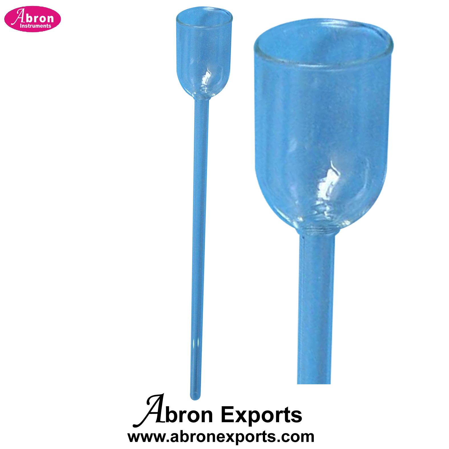 Glass Thistle Funnel cup shape top with stem borosilicate glass 100pc Abron AC-463C1H 